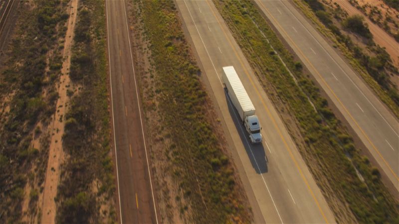 commercial truck on highway