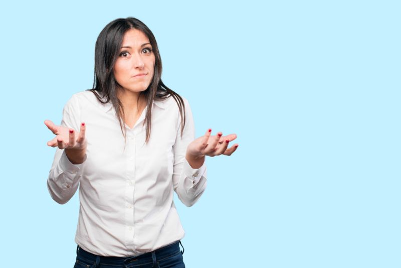 confused younger woman out of options